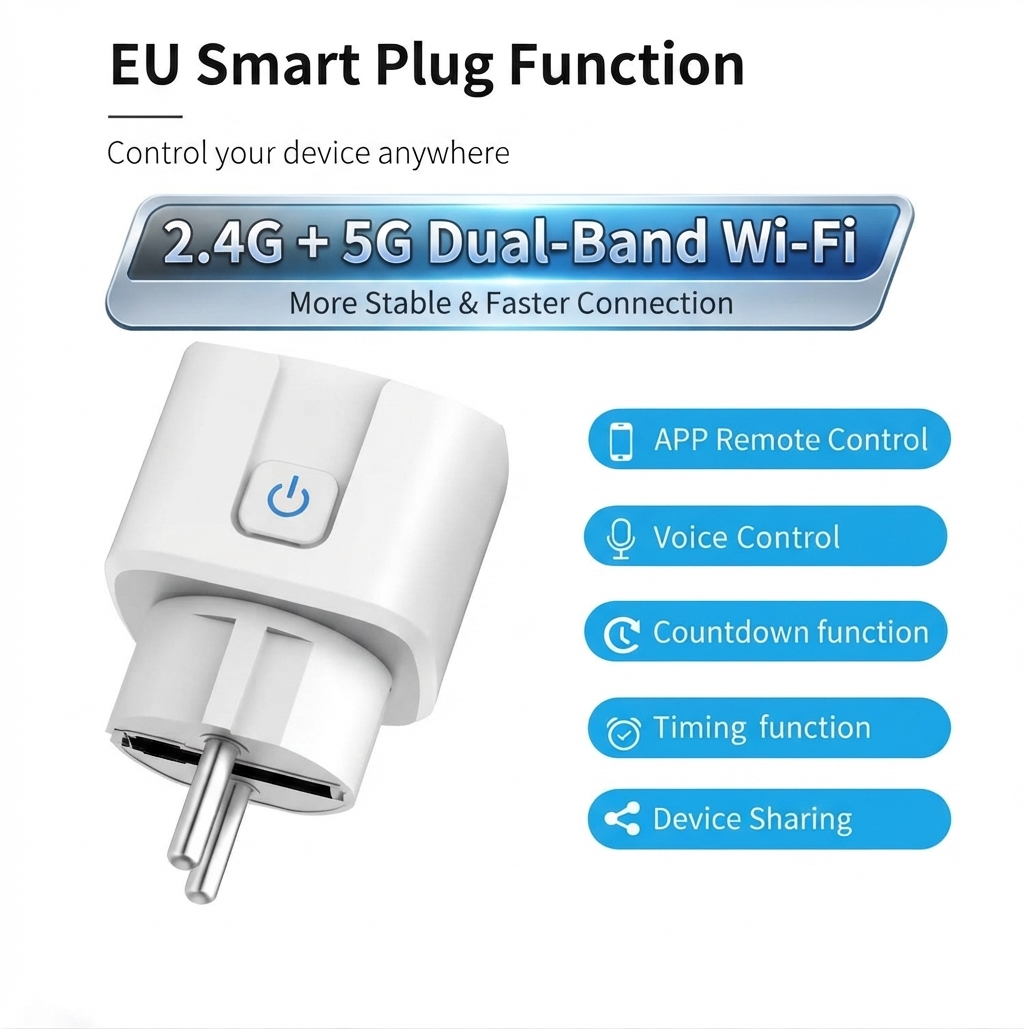 เต้ารับอัจฉริยะ Tuya WiFi แบบส - Timer Dual Outlet บทวิจารณ์และราคา