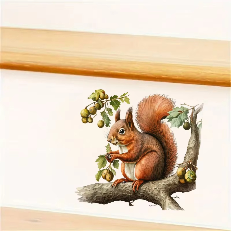 สติ๊กเกอร์ติดผนังรูปกระรอกน่าร - Pvc Panel Background บทวิจารณ์และราคา